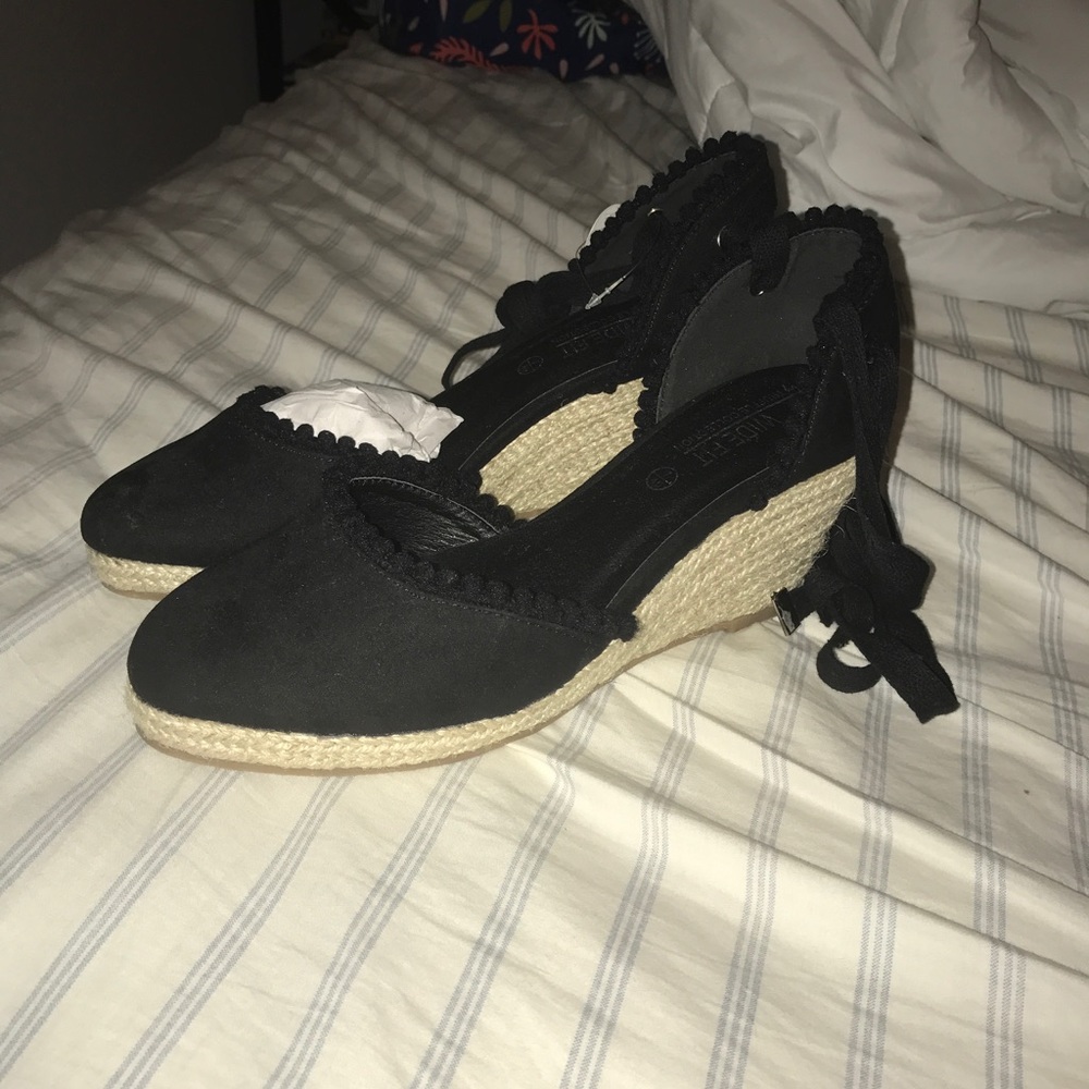 Black lace-up Espadrilles
